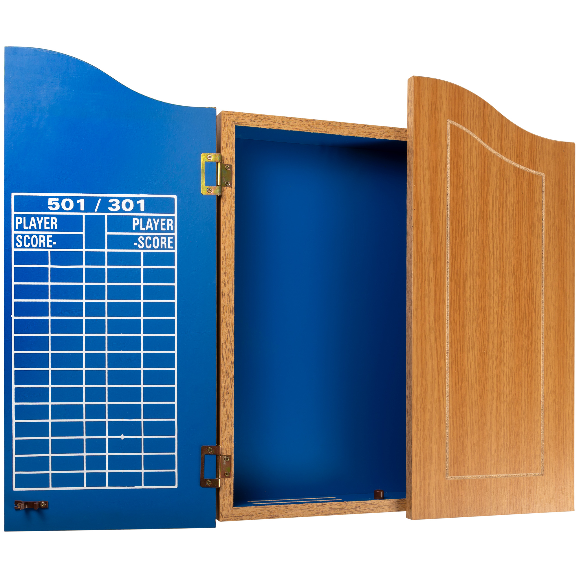 Pre-Assembled Oak Finish Dartboard Cabinet