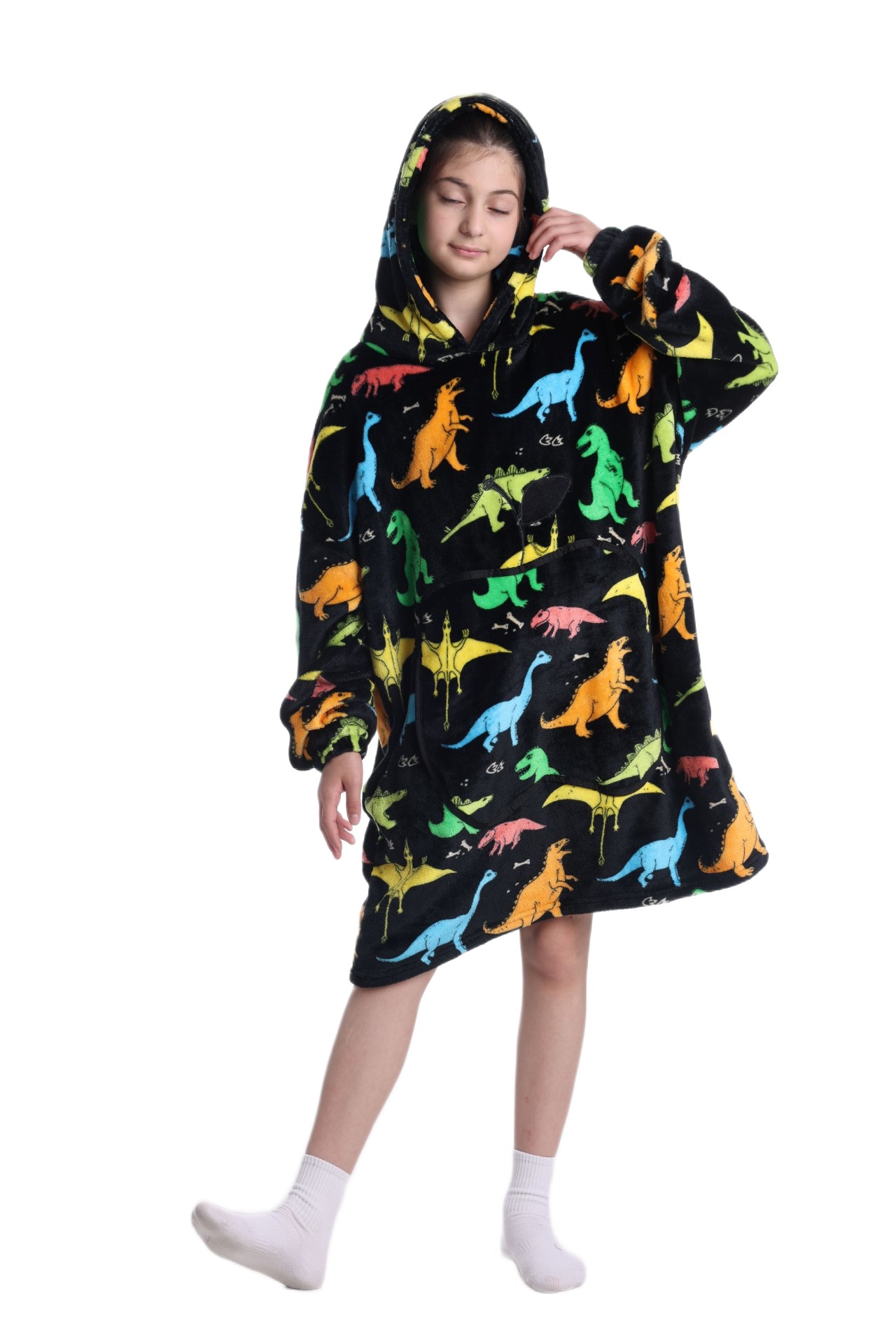 Kids Oversized Blanket Hoodie with Sleeves