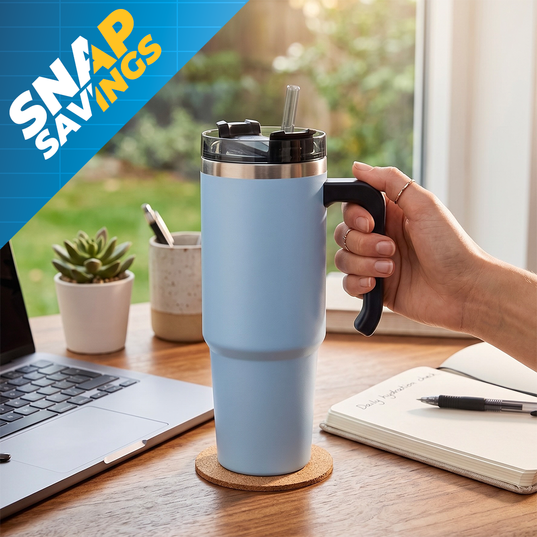 600ml Thermal Insulated Travel Mug with Straw