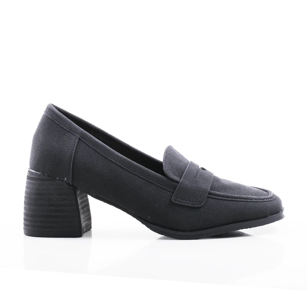 Ladies Genuine Leather Forgot Heeled Moccasins