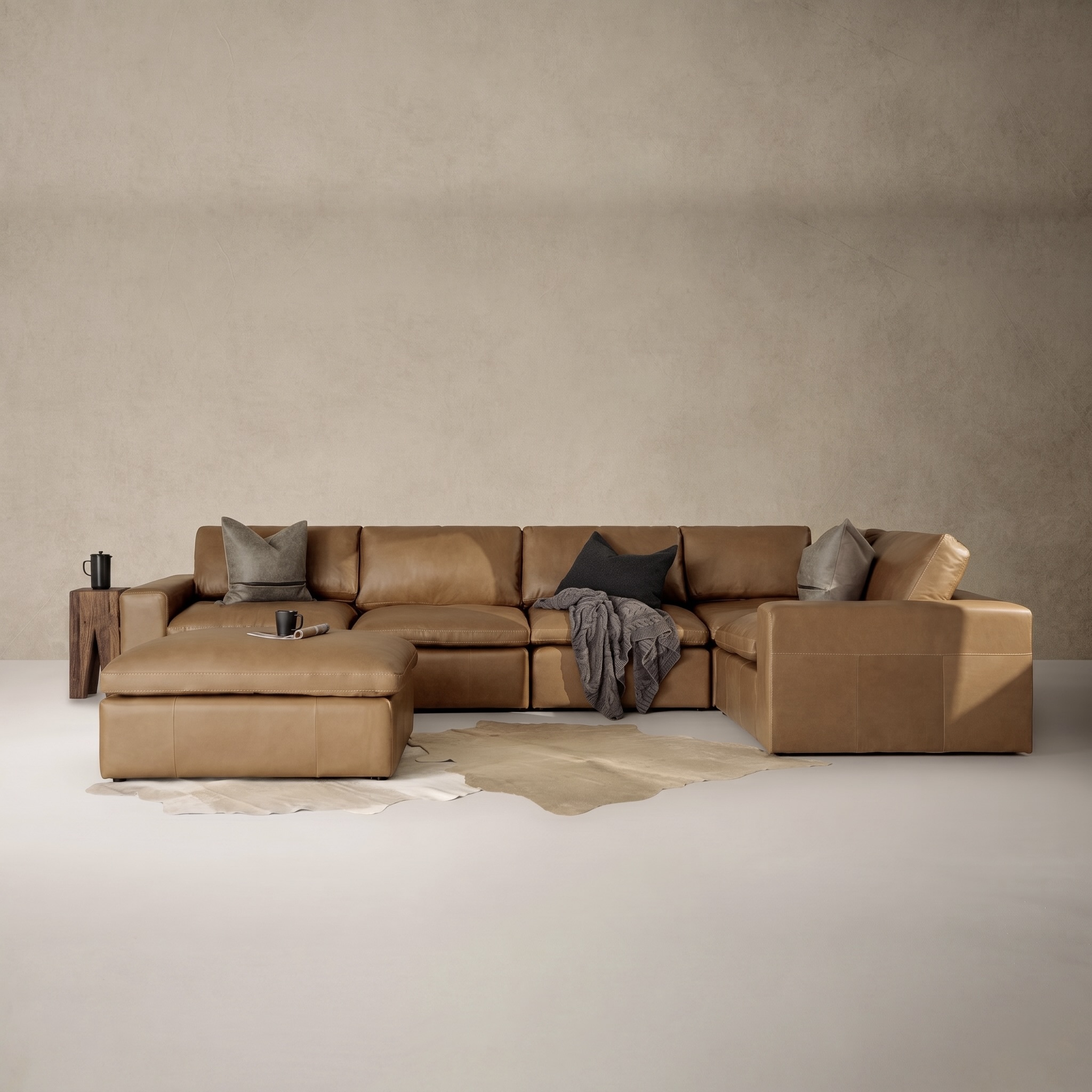 Grand Corner Couch with Ottoman