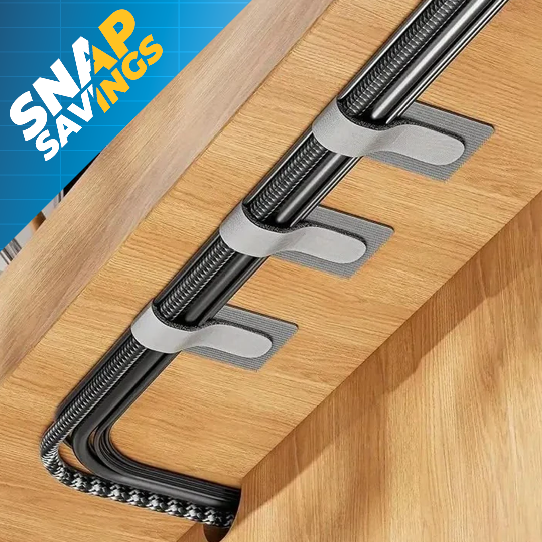2x 10-Piece Reusable Cable Ties with Mounting Adhesives