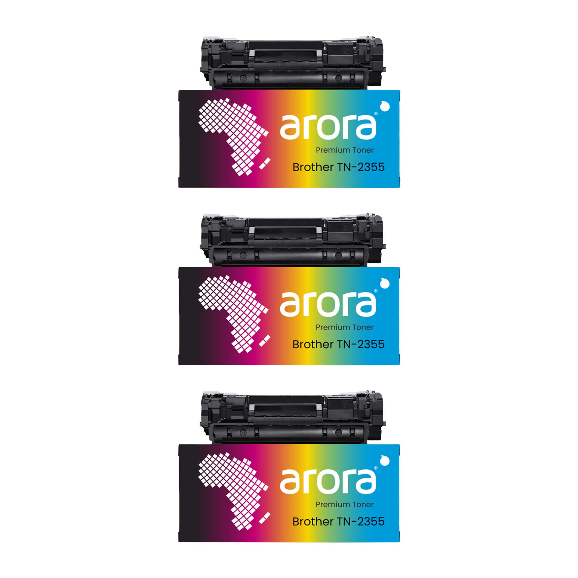 3x TN-2355 Black Compatible Toner Cartridges