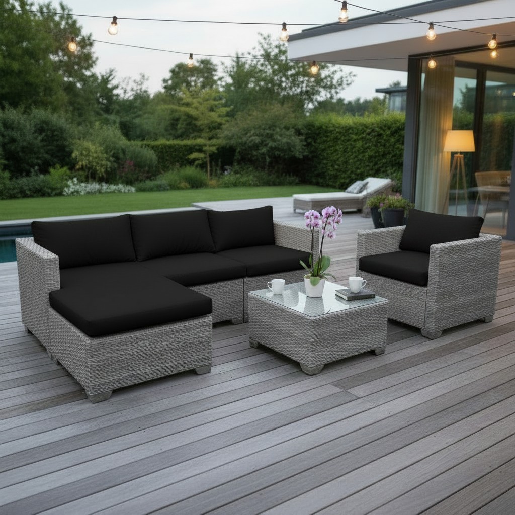 6-Piece Madeira Outdoor Rattan Patio Set