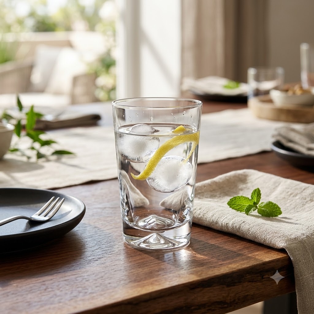 6x 200ml Crystal Juice Glasses
