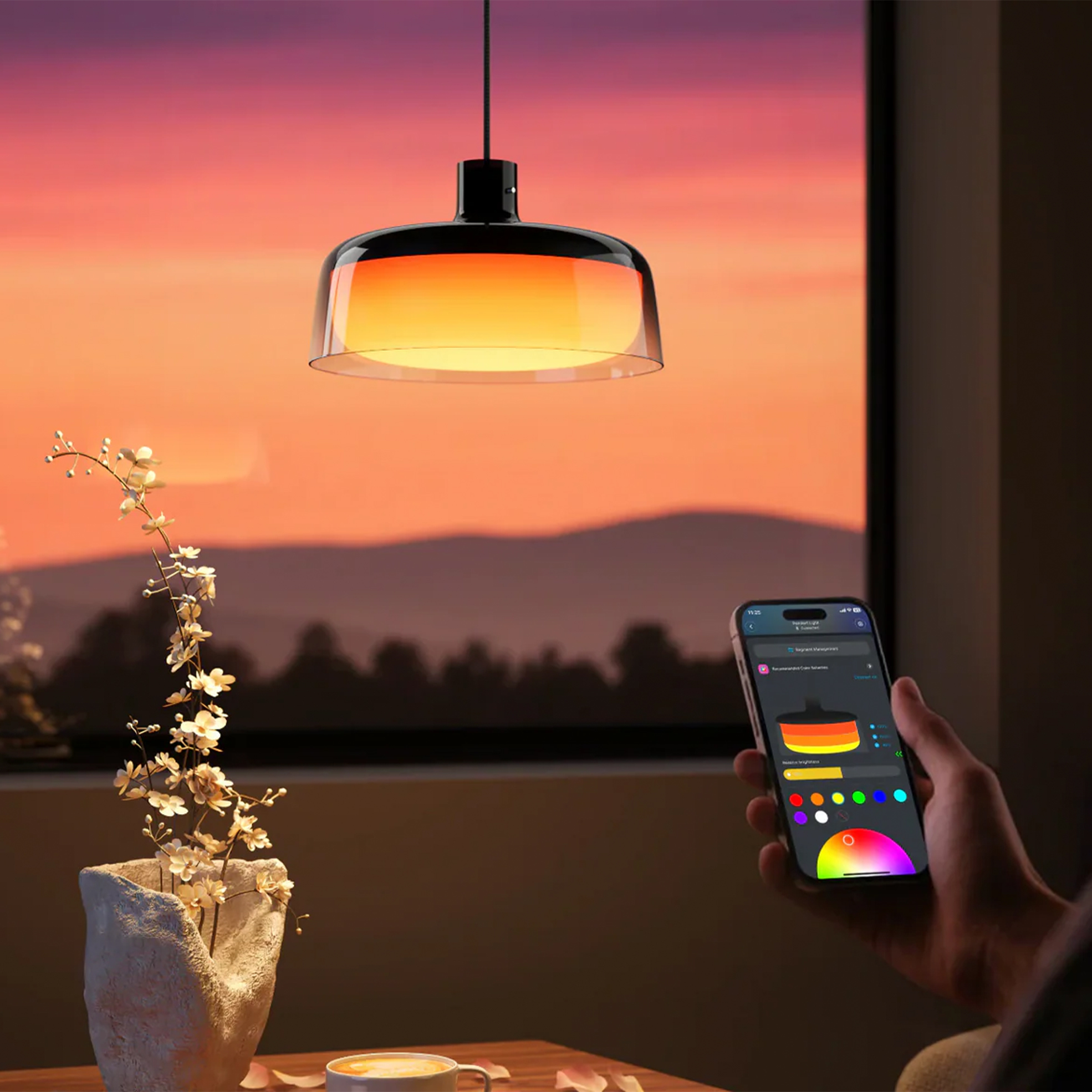 Three-Layer RGBIC Smart Pendant Light
