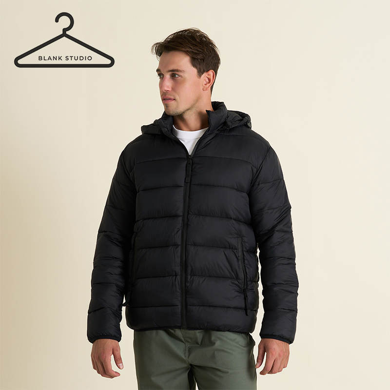 Men's Padded Puffer Jacket with Hood