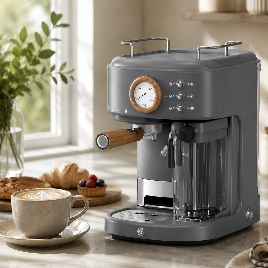 Nordic Slate Grey One Touch Espresso Maker