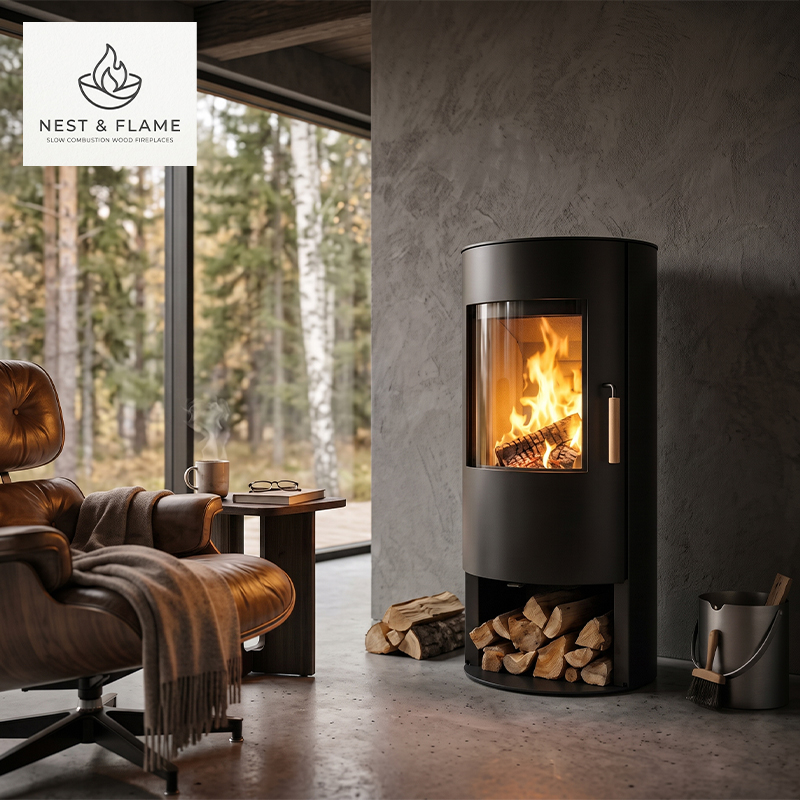 Slow Combustion Wood Fireplace