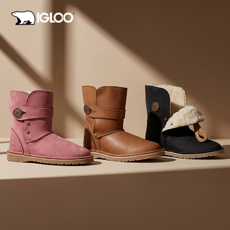 Unisex Genuine Leather and Wool Boots
