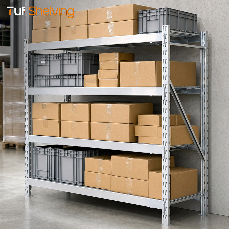 4-Tier Industrial Robust Adjustable Steel Shelf