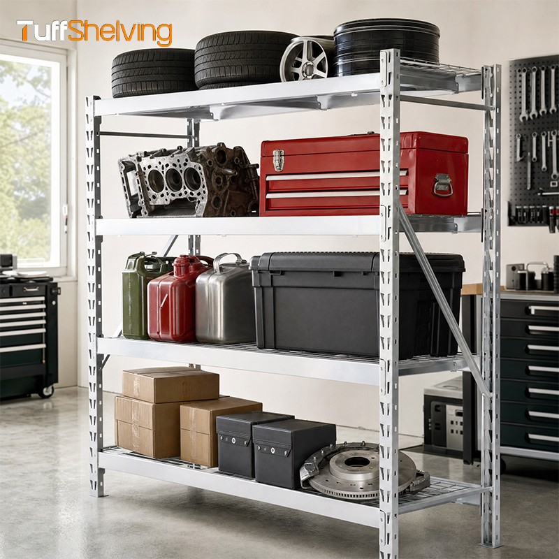 4-Tier Industrial Robust Adjustable Steel Shelf
