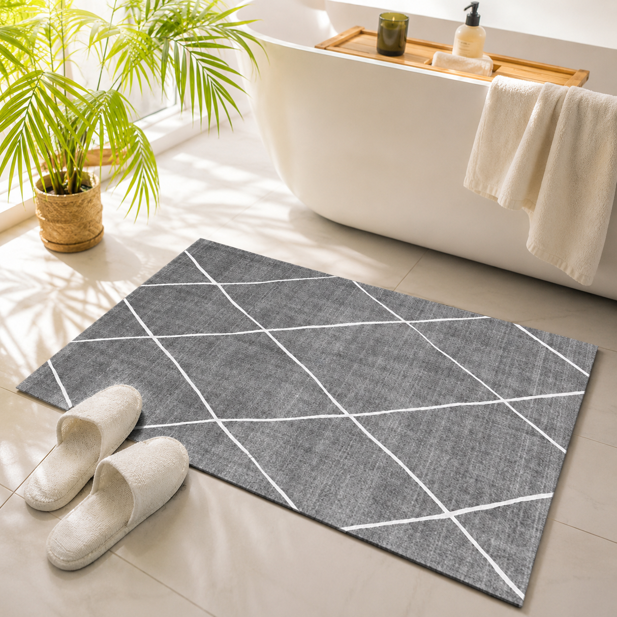 Absorbent Non-Slip Bath Mat