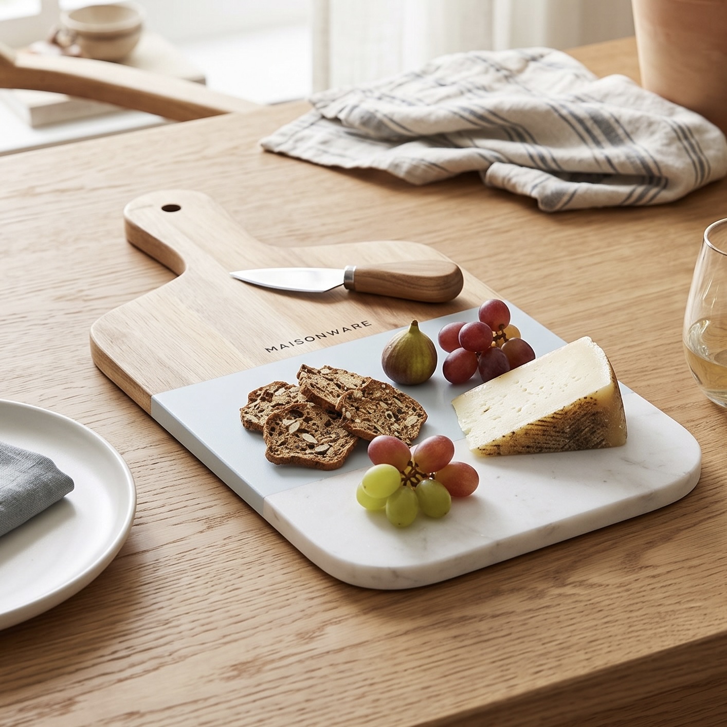 Multi-Functional Cutting and Serving Board
