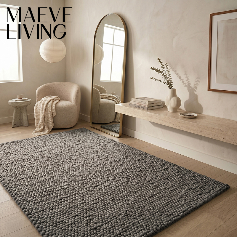 Hand Woven Chunky Wool Loop Rug