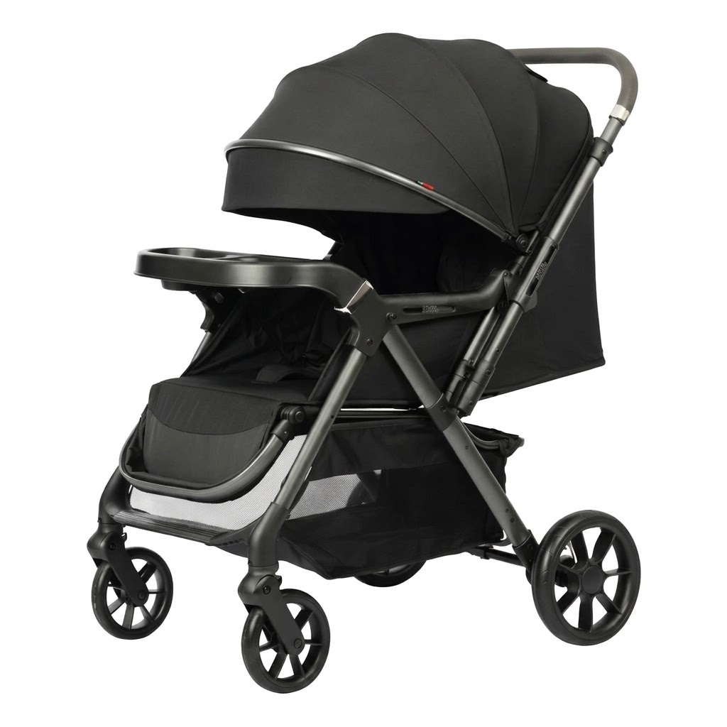 Kidilo Easy-Fold Stroller with Rear Brake System
