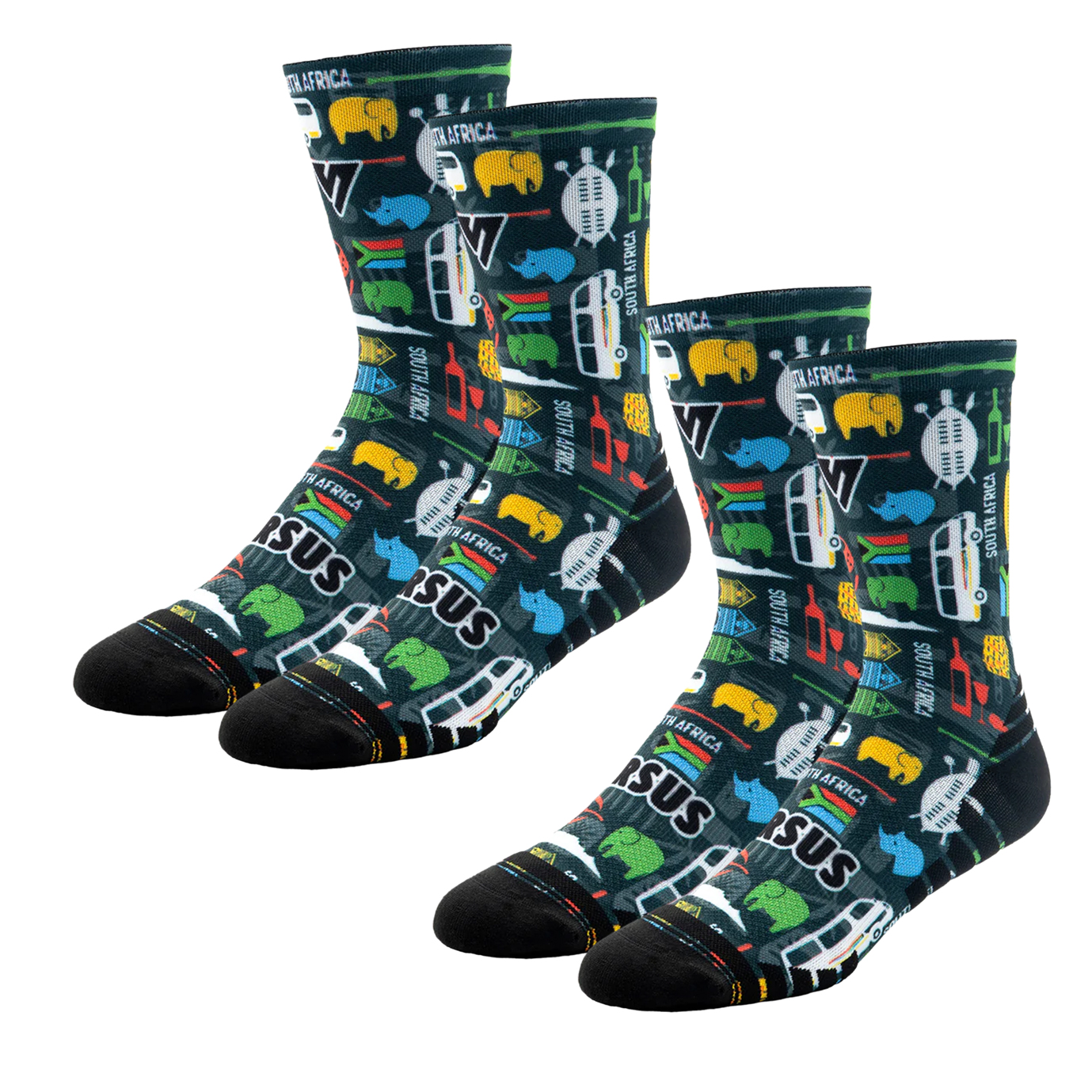 2x Pairs of Unisex Heritage 5.0 Active Crew Socks