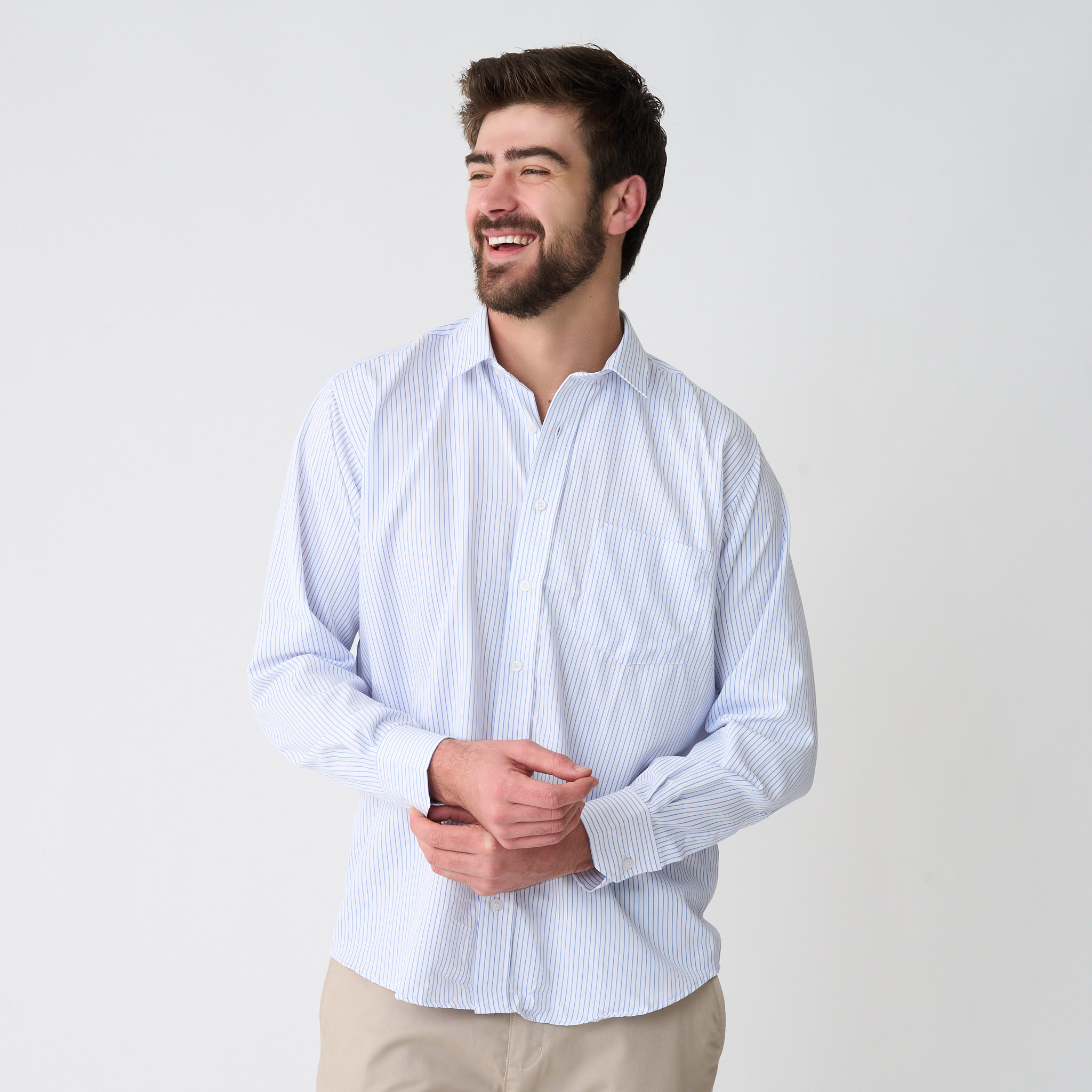 Men's Classic Cotton Blend Long Sleeve Shirt