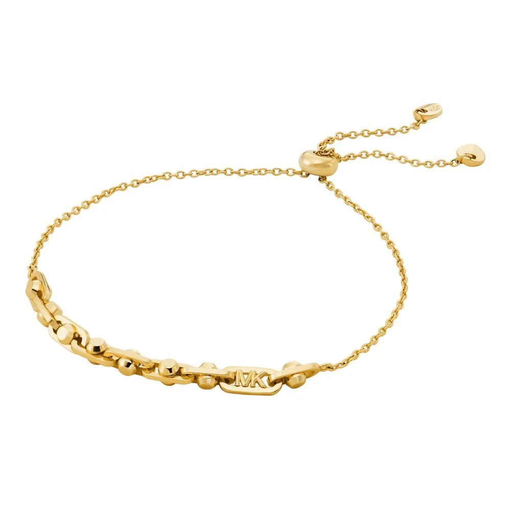 Ladies Premium Astor Link Gold-Tone Sterling Silver Chain Bracelet