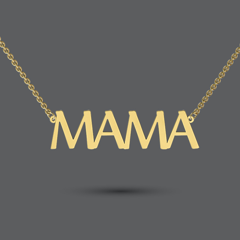 9kt Gold or Sterling Silver Mama Necklace