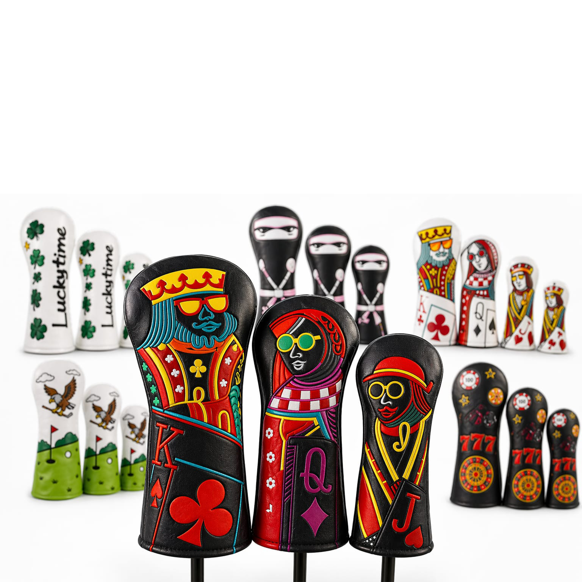 3-Piece Wood Golf Club Cover Set