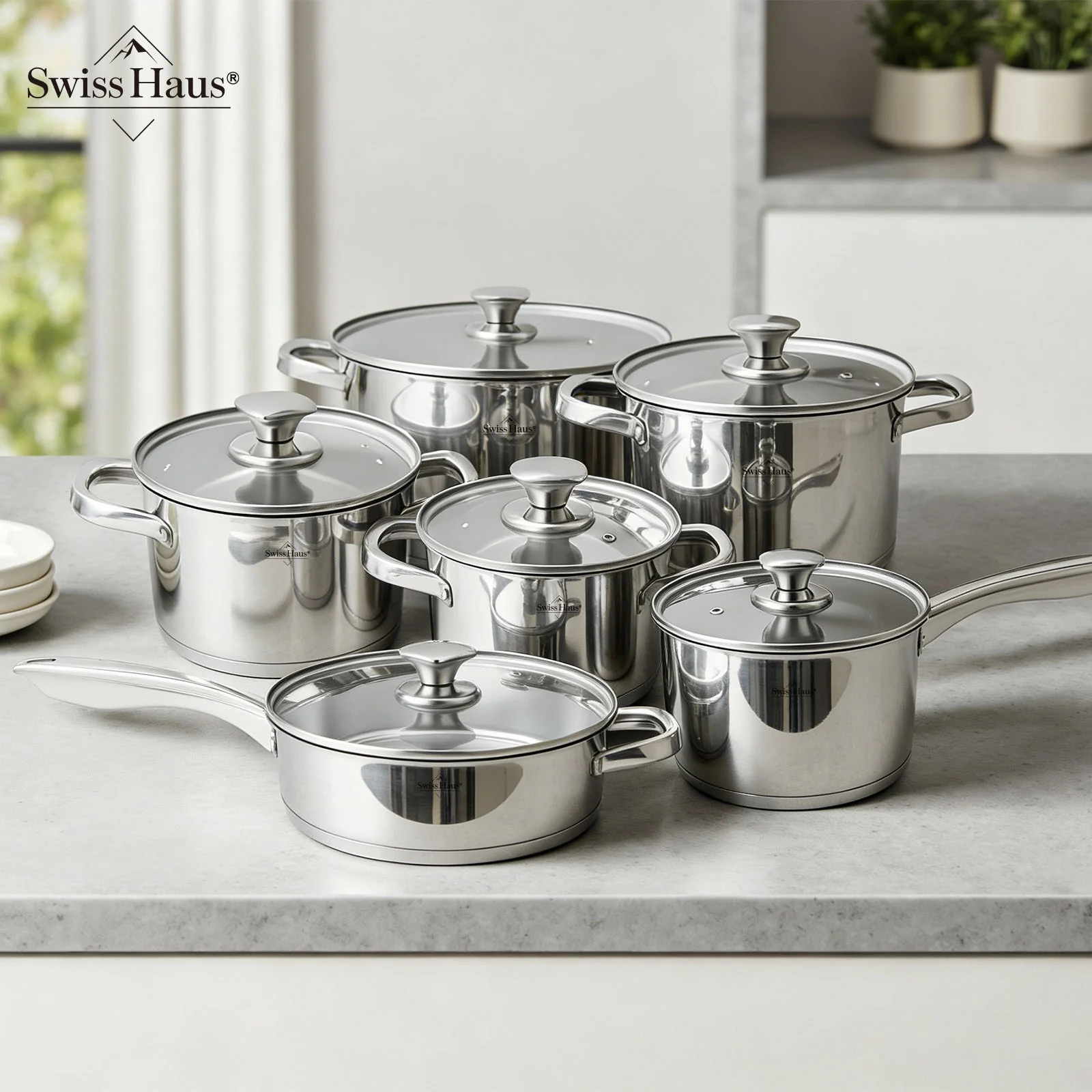 Oven Safe Stainless Steel Cookware Set