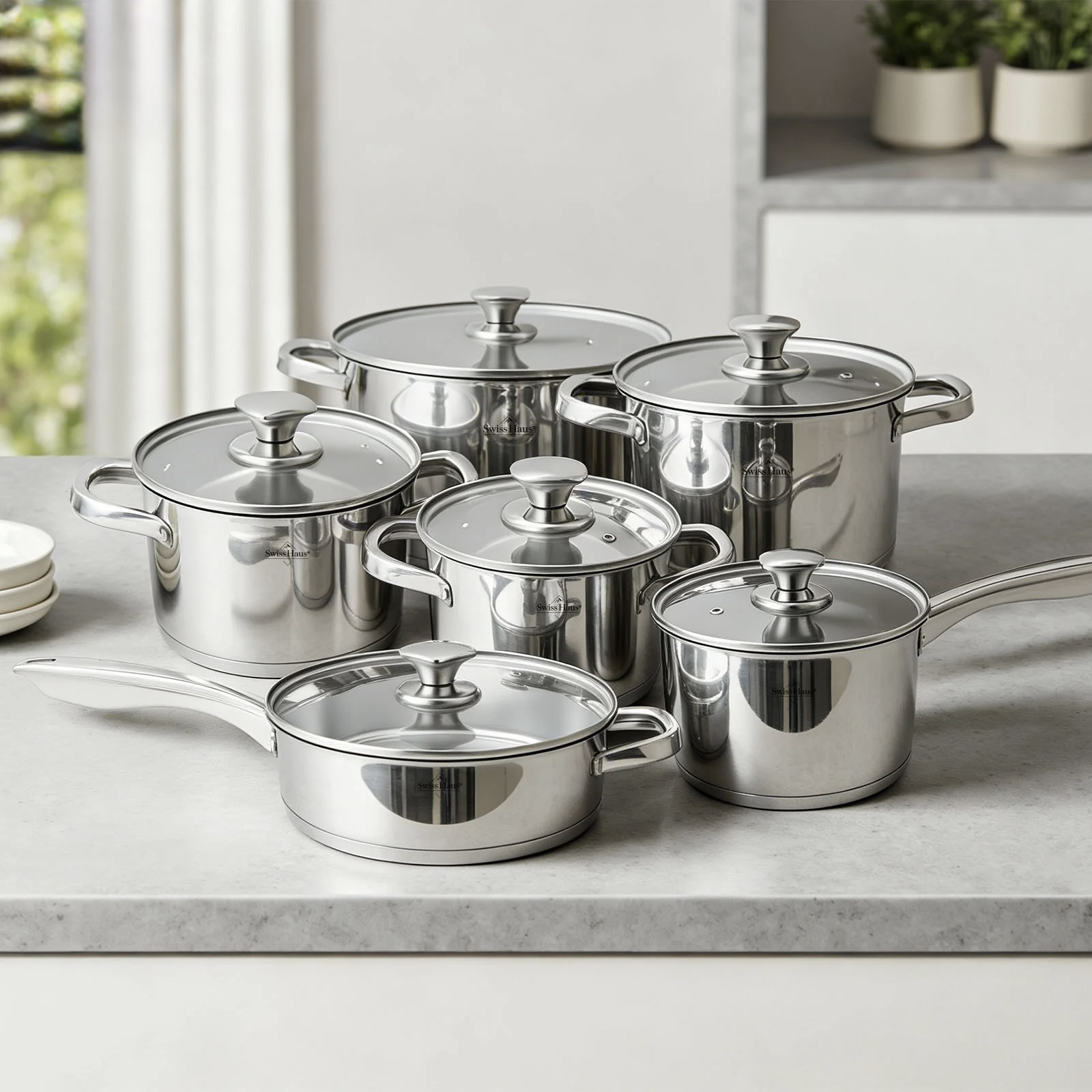Oven Safe Stainless Steel Cookware Set