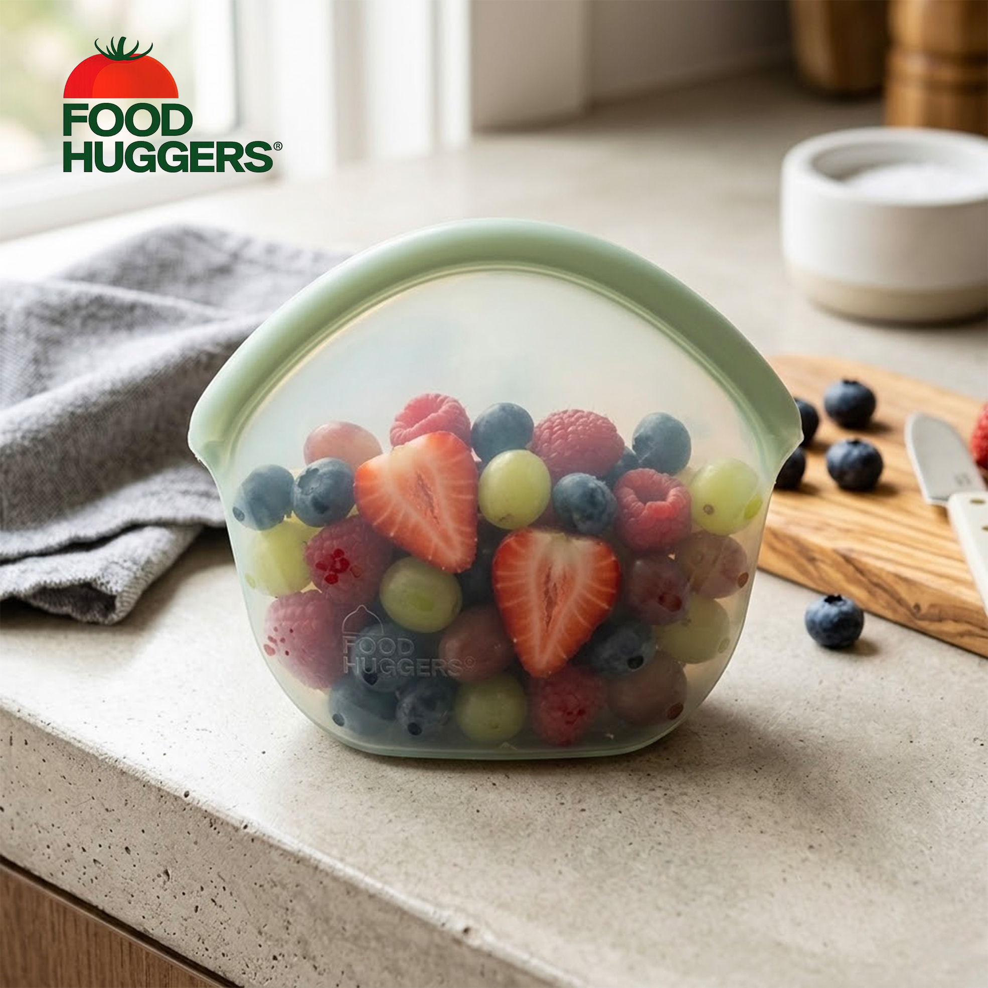 400ml or 900ml Reusable Silicone Hugger Bag