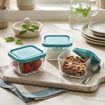 3-Piece Frigoverre Glass Dish with Lids