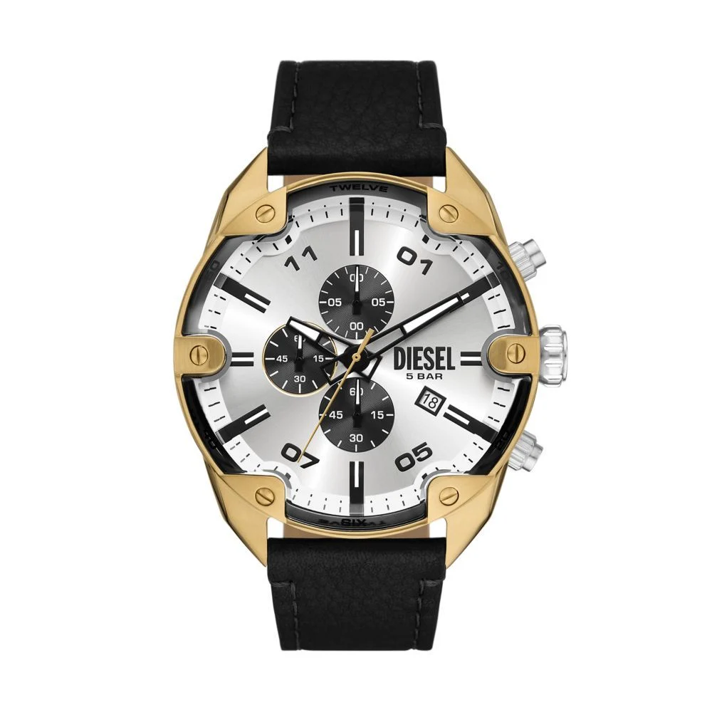 Men's Spiked Chronograph Gold-Tone Stainless Steel Watch