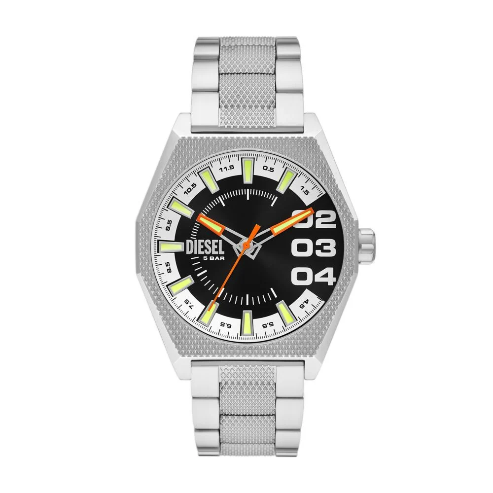 Men's Scraper Three-Hand Stainless Steel Watch