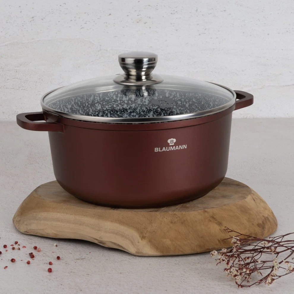 24cm Cera Stone Ceramic Non-Stick Casserole with Lid