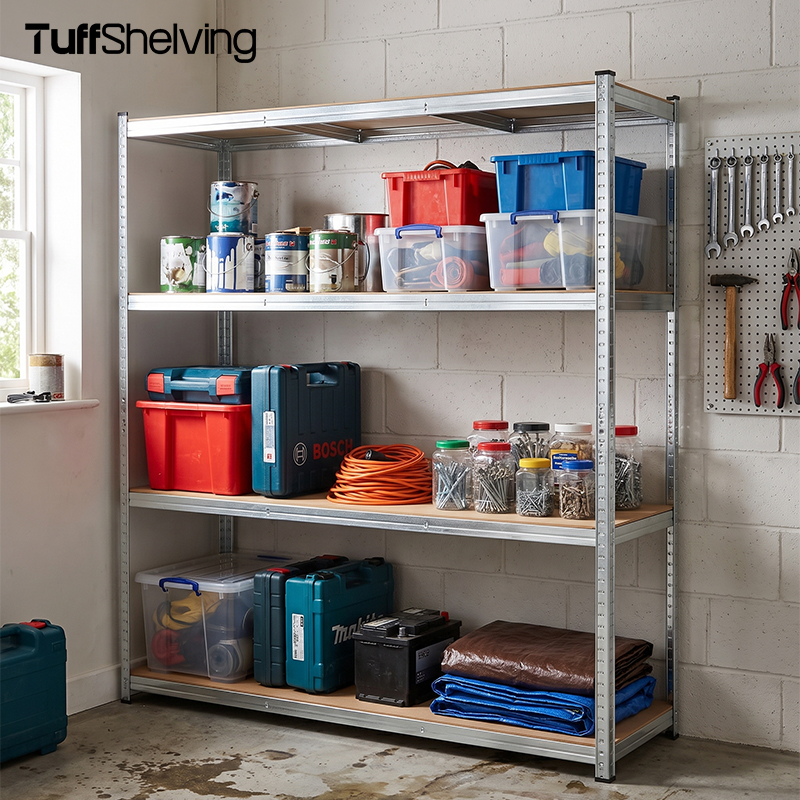 4-Tier Robust Heavy-Duty Adjustable Steel Shelf
