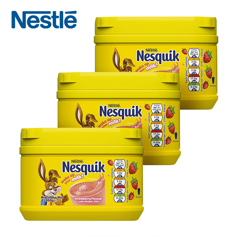 3x 300g Strawberry Flavoured Nesquik