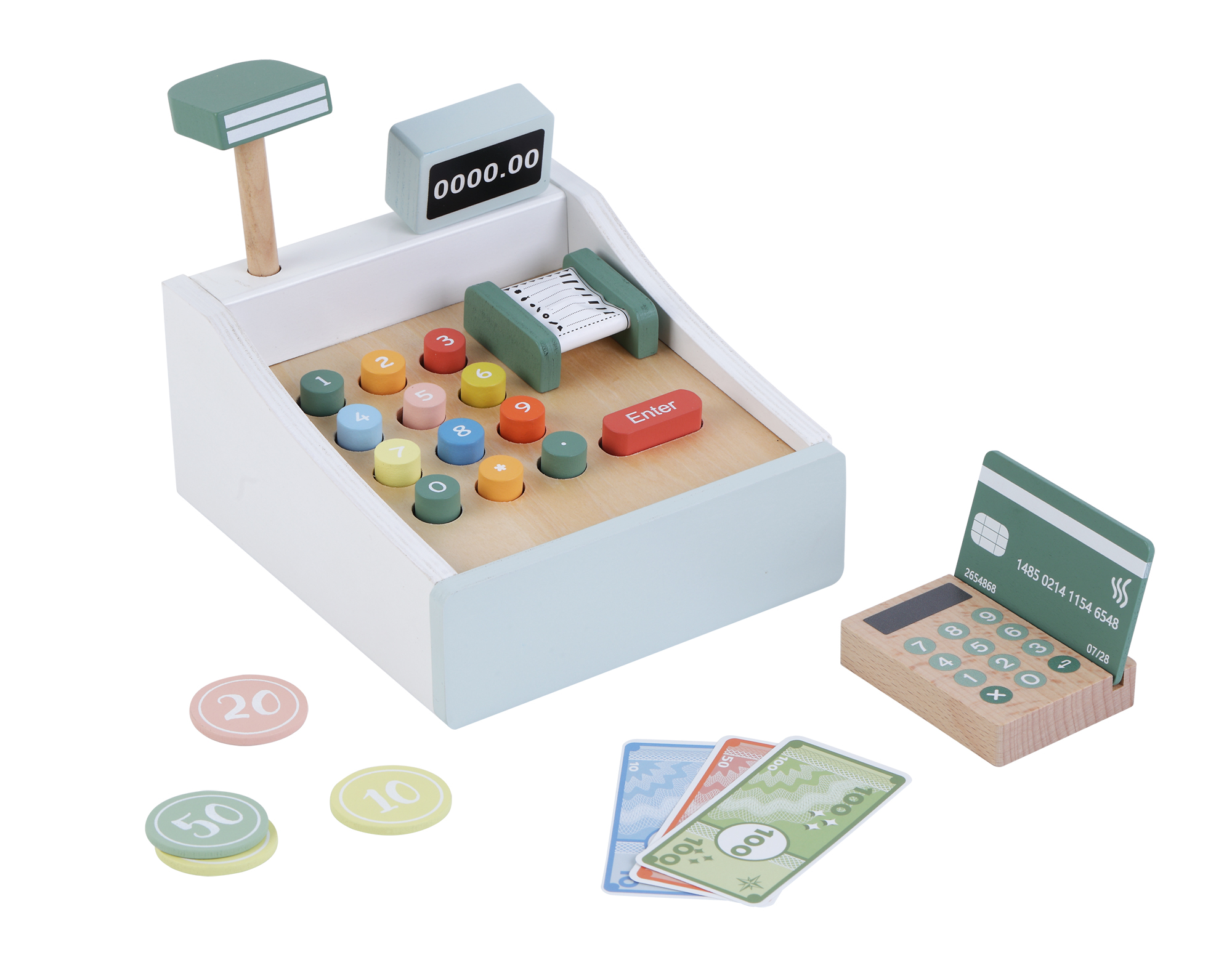 Wooden Toy Cash Register
