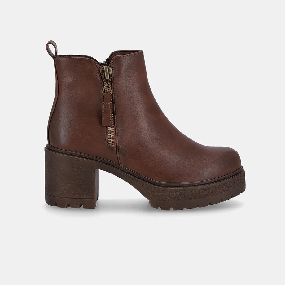 Ladies Love Block Heel Ankle Boots