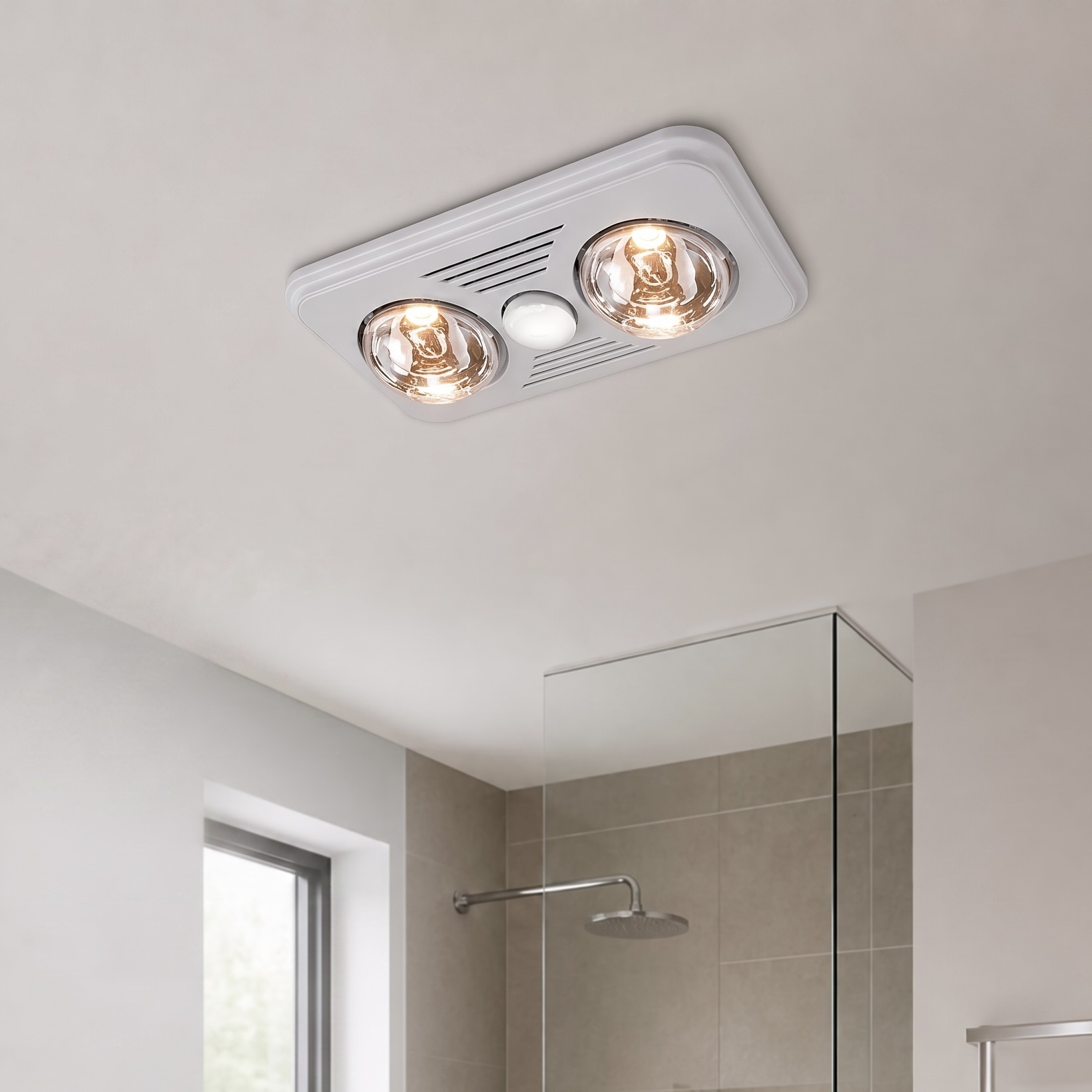 2-Light Bathroom Ceiling Heater