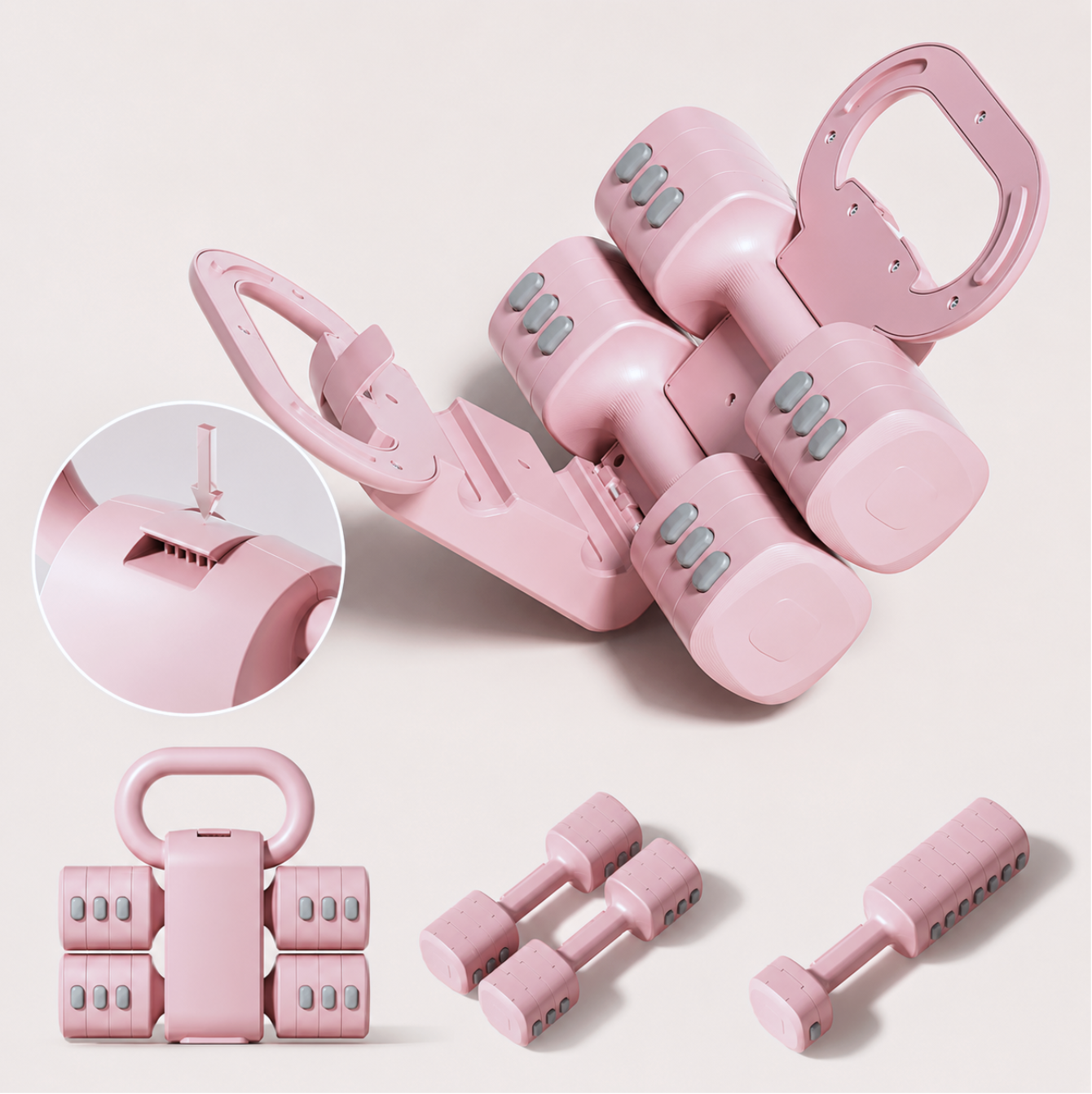 2-in-1 Adjustable Kettlebell and Dumbbell Set