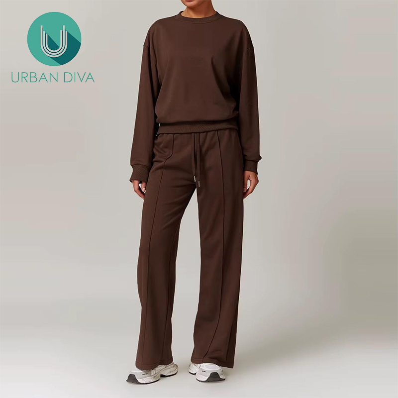 Ladies Fleece Round Neck Joggers Set