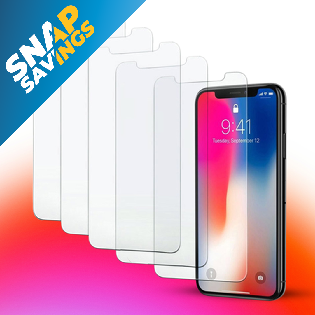 5x 0.3mm Premium Tempered Glass iPhone Screen Protectors