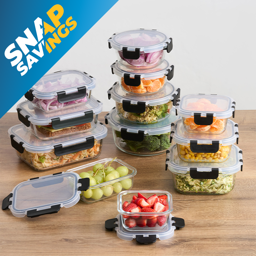 24 or 32-Piece Air Tight Glass Storage Containers