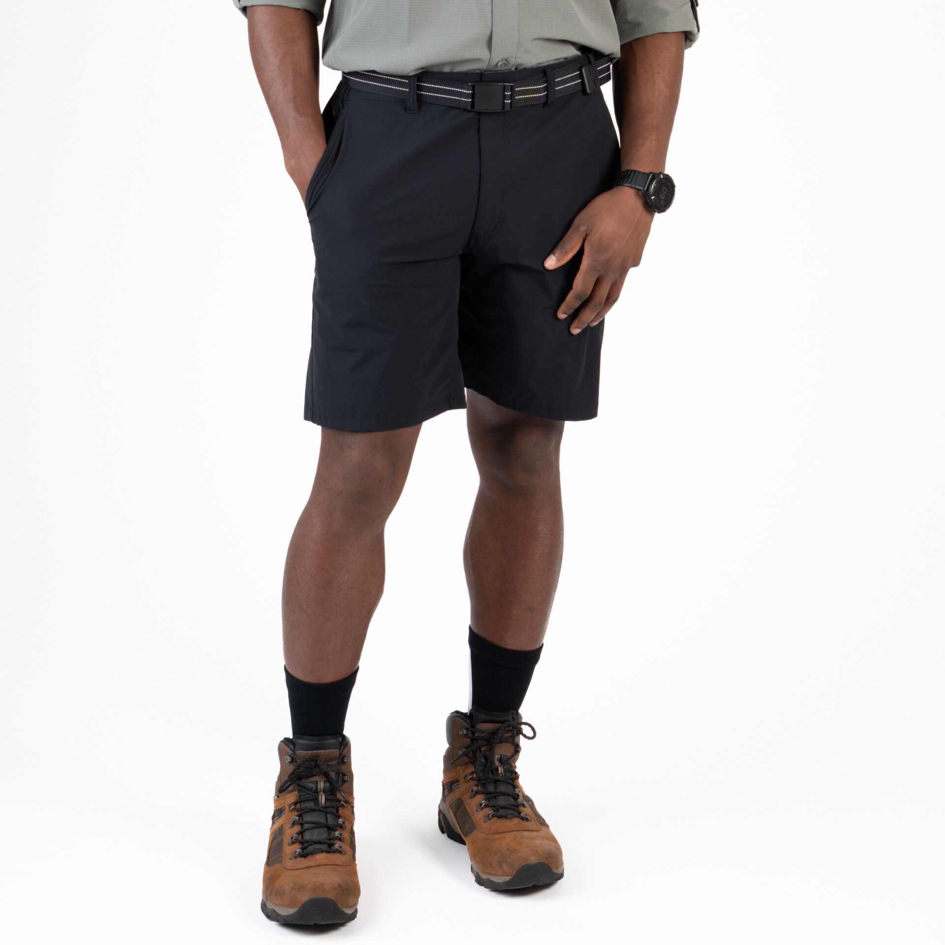Men's Black Stretch Fit 9 Inch Shorts