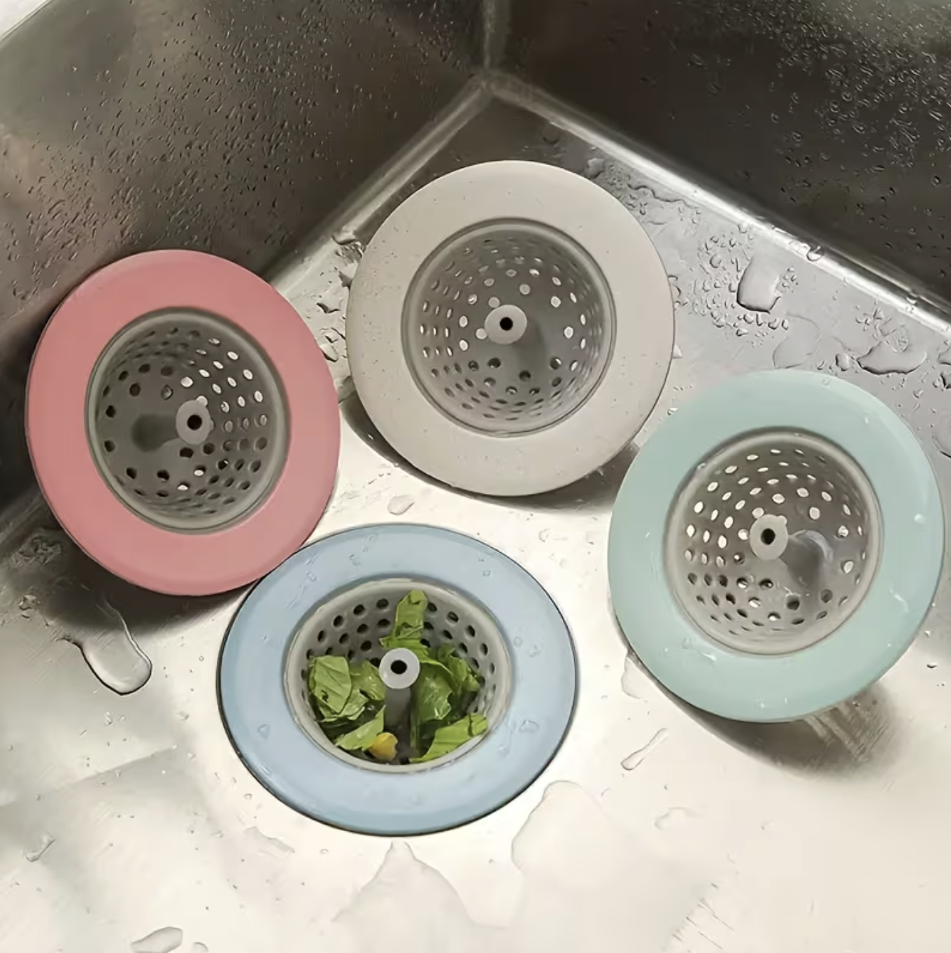 4x Silicone Drain Strainers