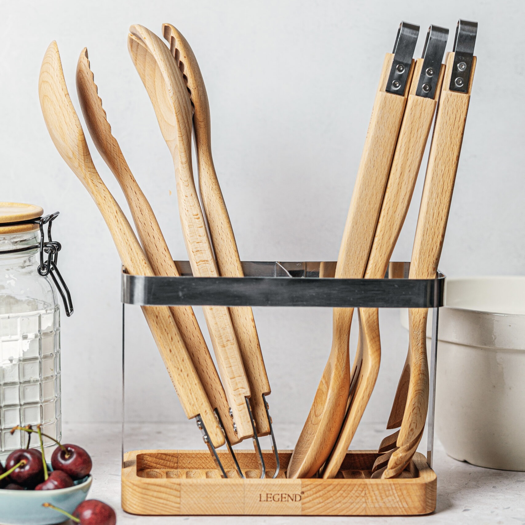 6-Piece Beechwood Chef's Utensil Collection