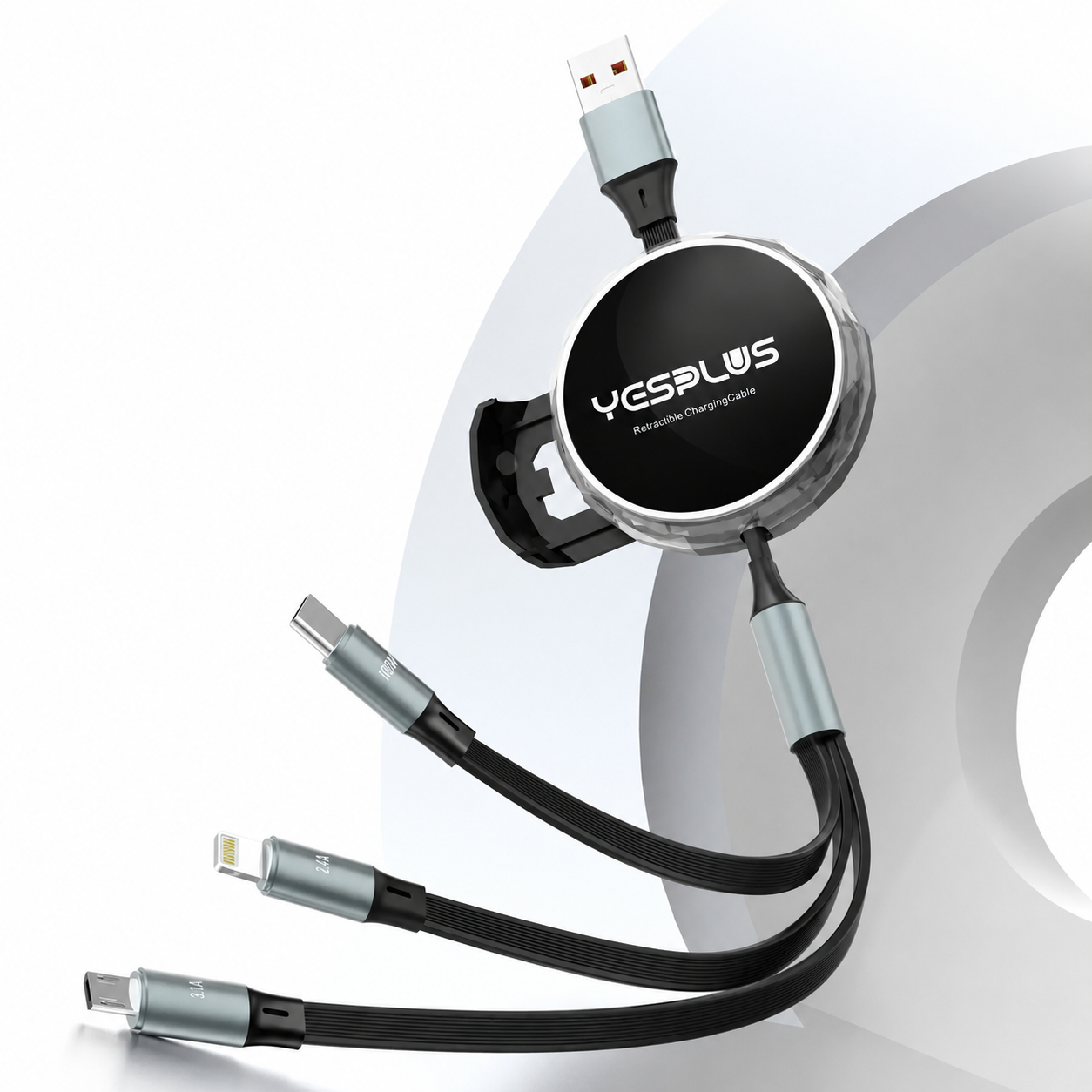 3-in-1 Retractable Data Cable