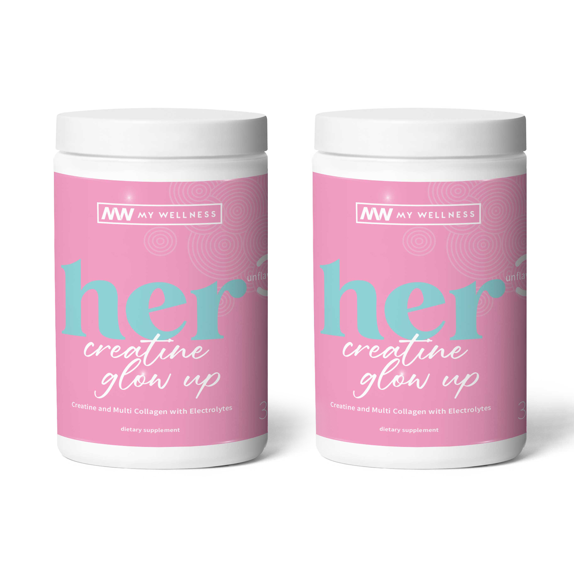 2x 300g HER Unflavoured Creatine Glow-Up