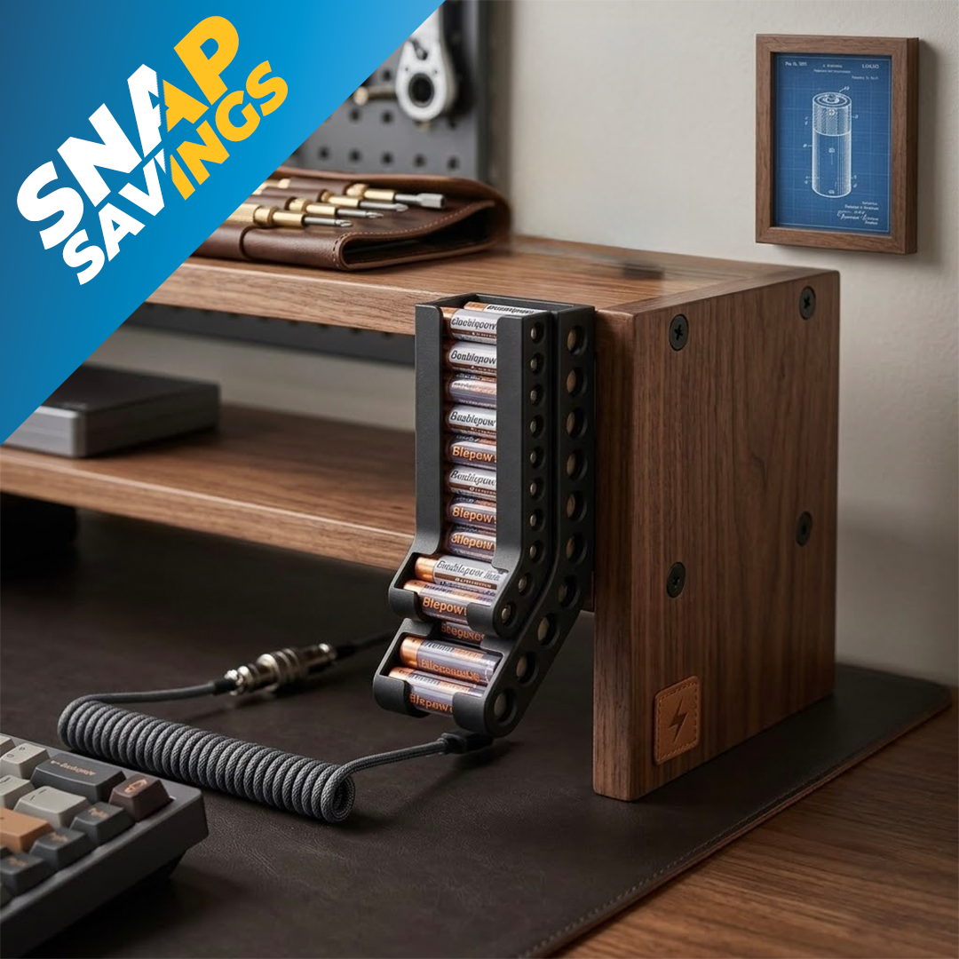 AA and AAA Wall‑Mounted Battery Organizer
