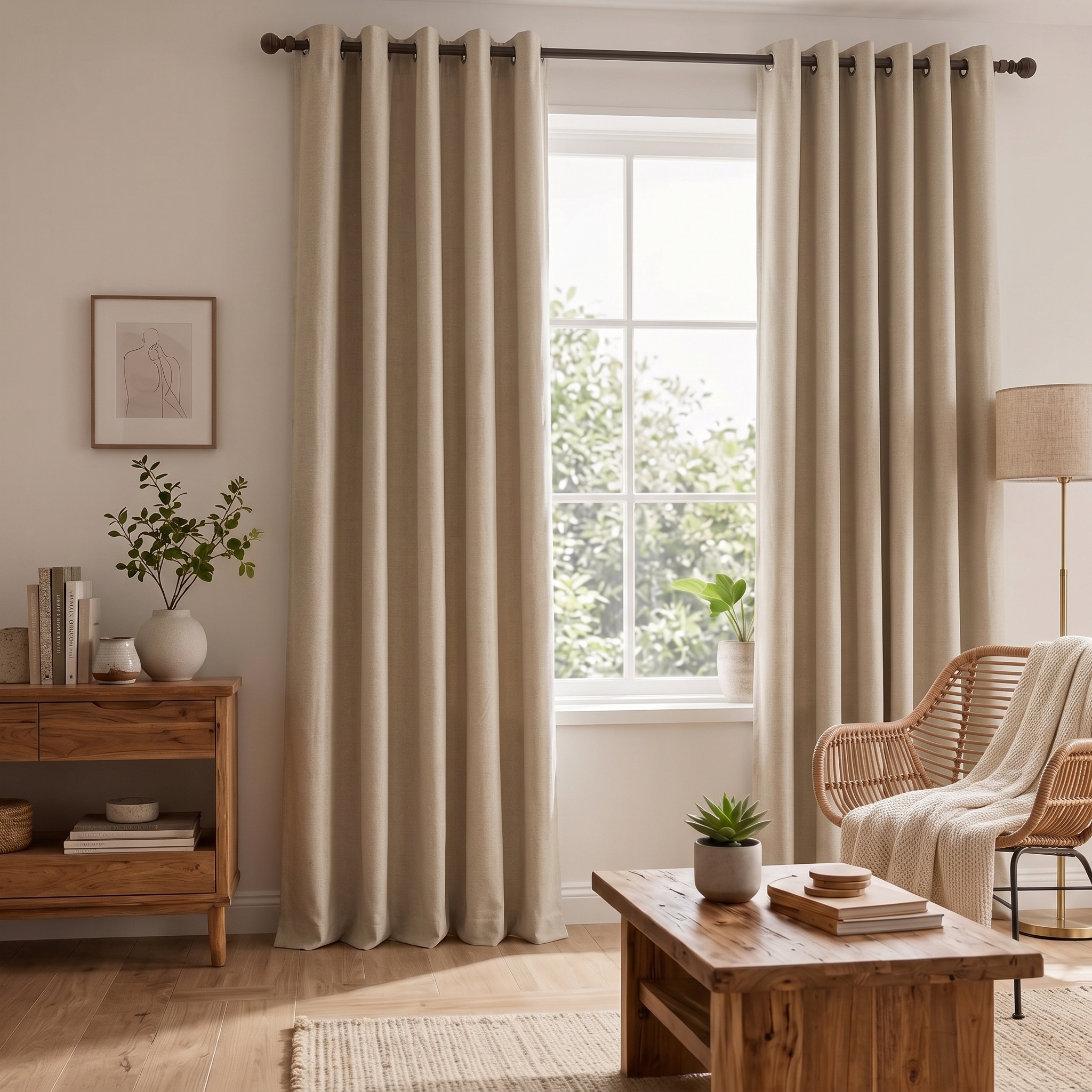Dakota Textured 100% Block Out Eyelet Curtain