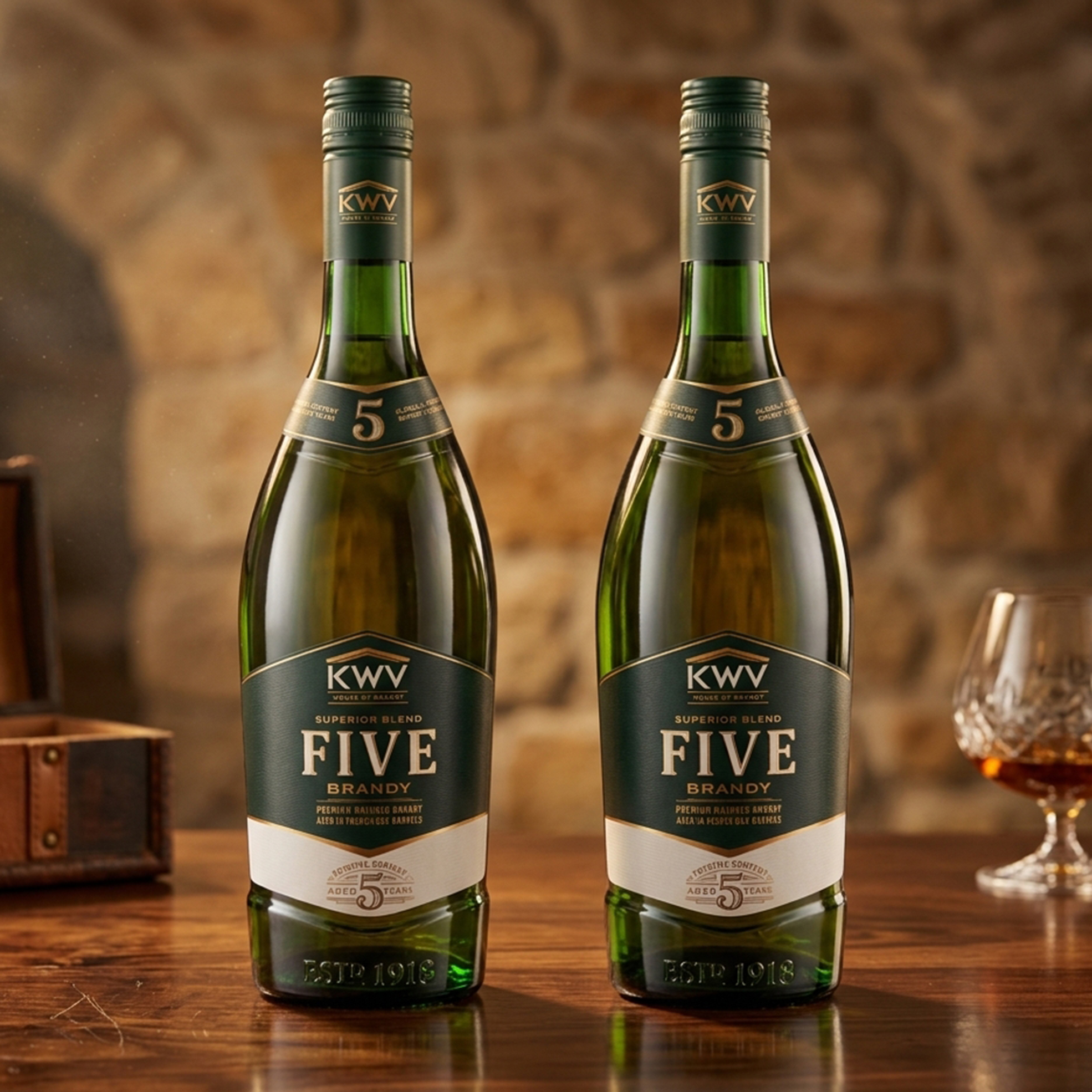 2x 750ml 5 Year Old Brandy