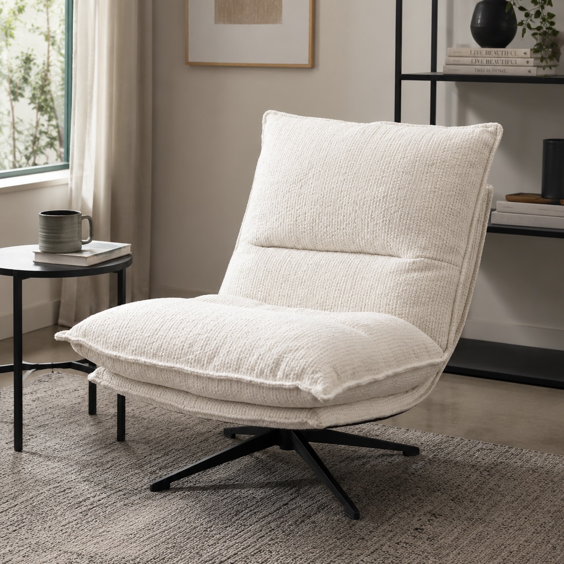 Upholstered Swivel Accent Chair